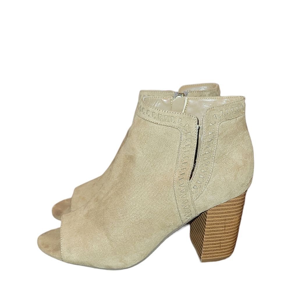 Parker and Sky Tan Taupe Suede Ankle Boots Booties 8.5